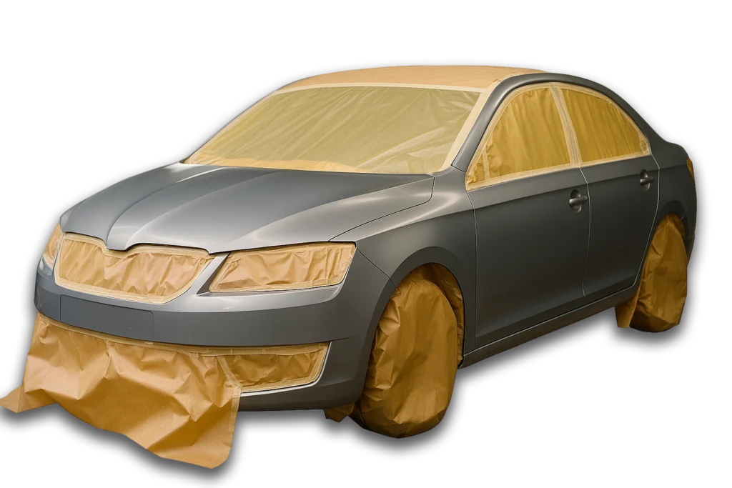 Coche preparado para pintar.